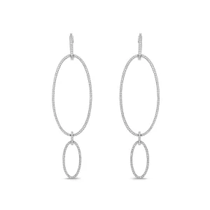 1 CTW Natural Diamond Fashion Earrings in 10KT White Gold