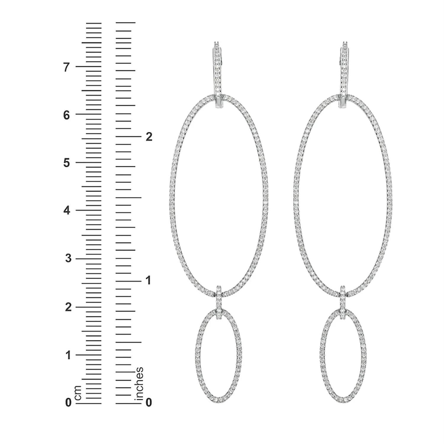 1 CTW Natural Diamond Fashion Earrings in 10KT White Gold
