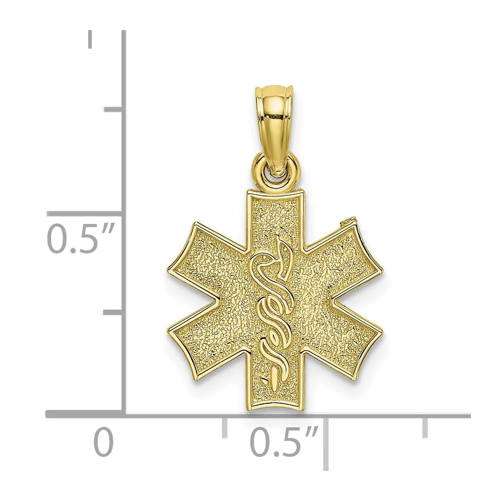 10K Medical Jewelry Symbol Pendant