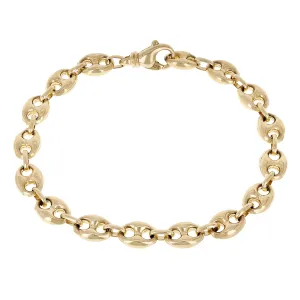 10k Yellow Gold Solid Gucci Mariner Link Chain Bracelet 7" - 9" 8.8mm