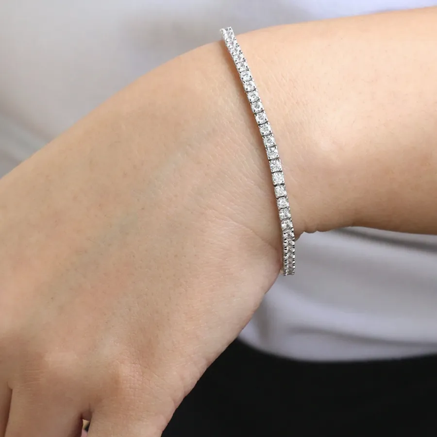14K Gold 3.00ctw. Moissanite Tennis Bracelet