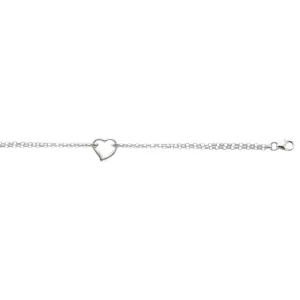 14K Gold Open Heart Anklet