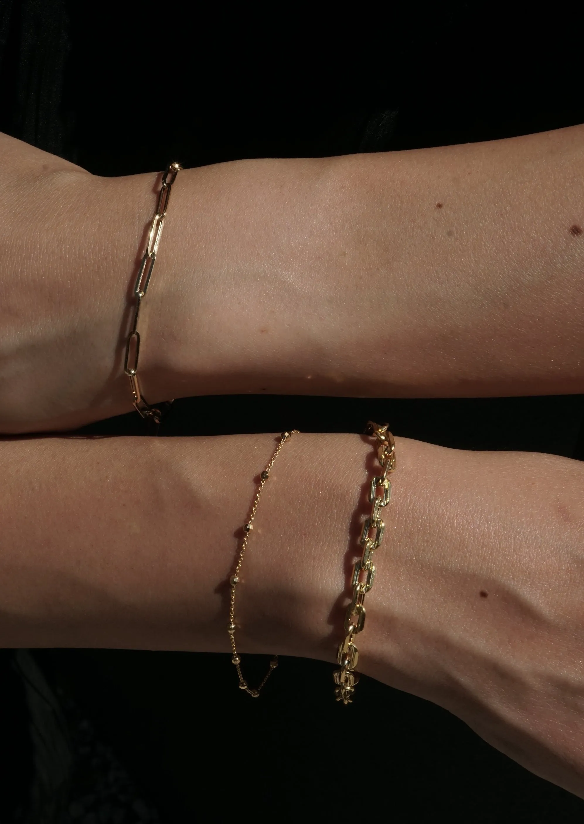 14k Gold Paperclip Bracelet
