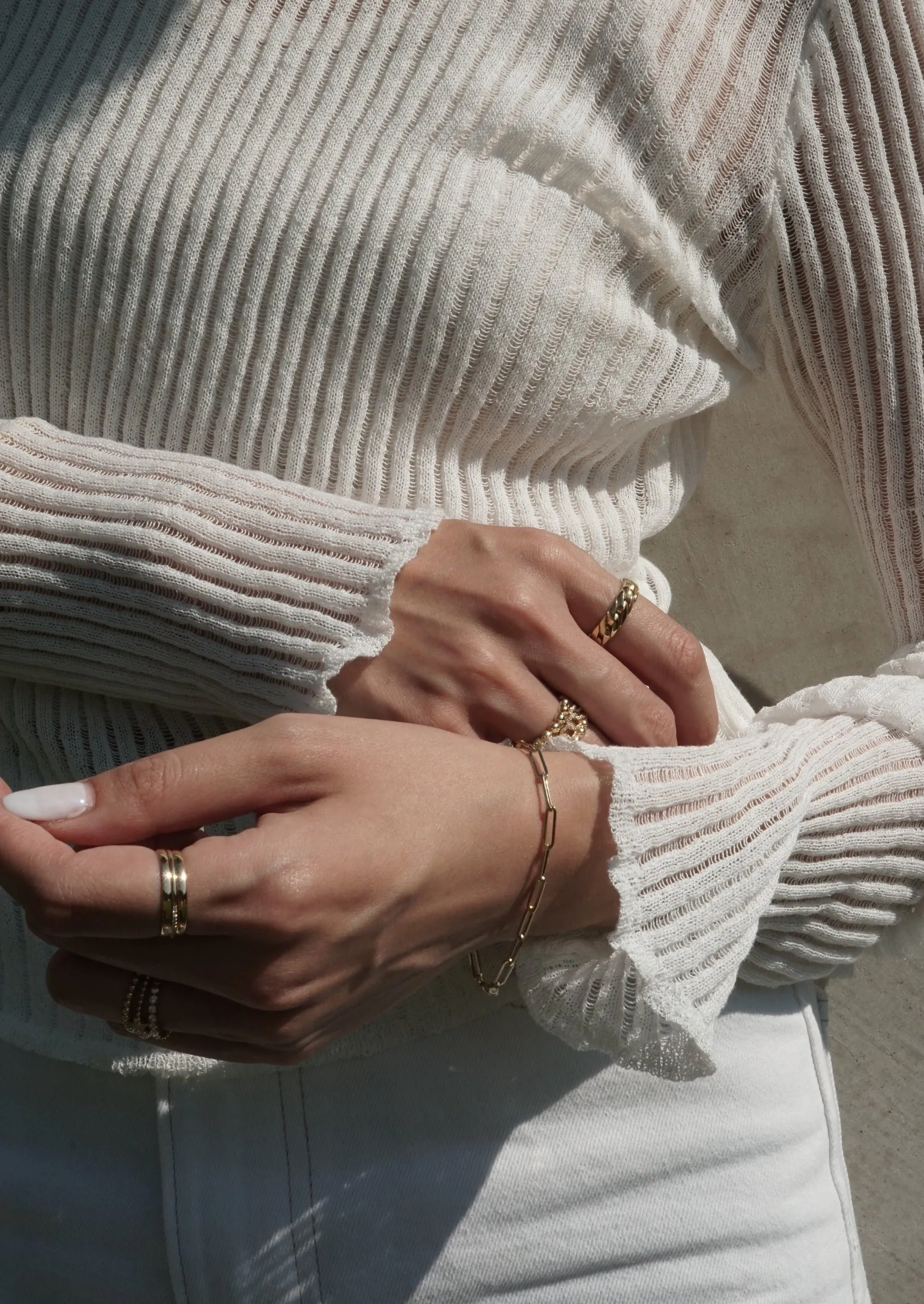 14k Gold Paperclip Bracelet