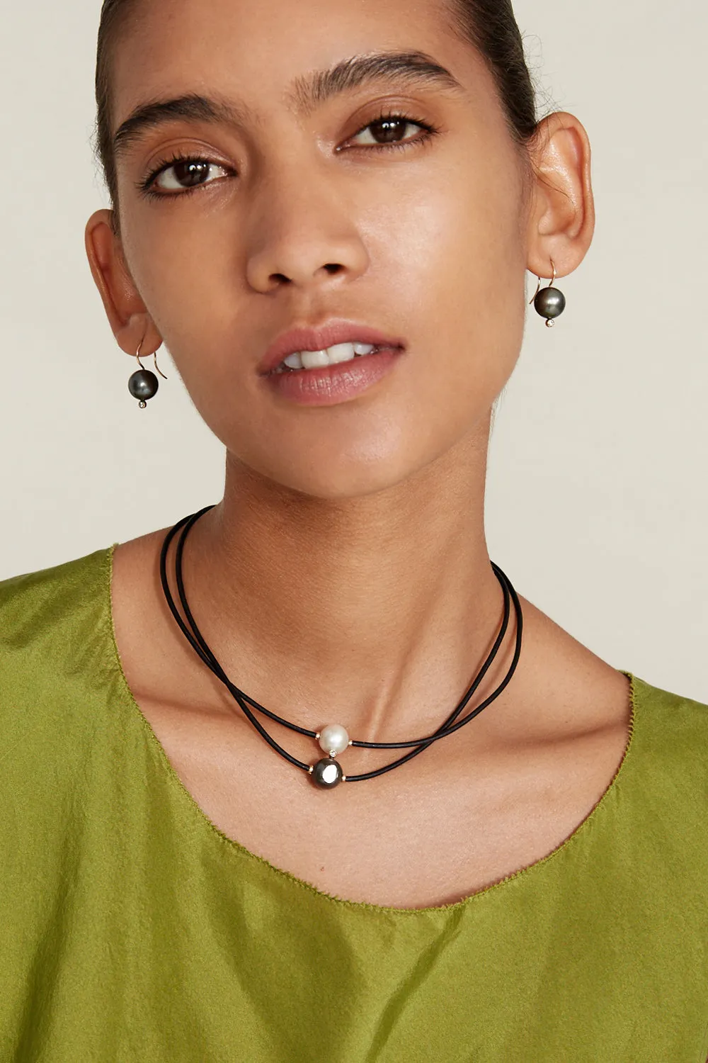 14K Kaia Necklace in Tahitian Pearl
