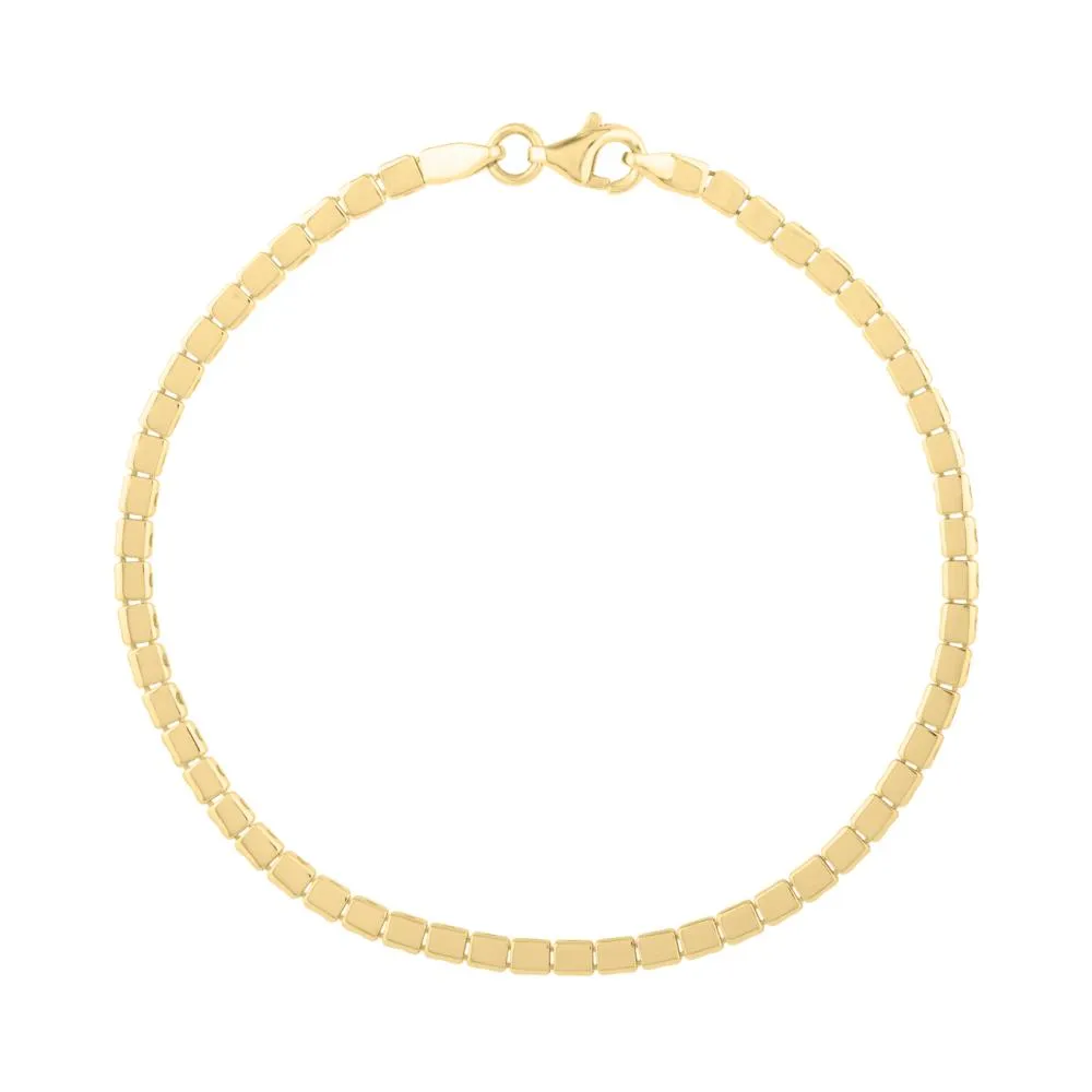 14K Mini Cube Bracelet