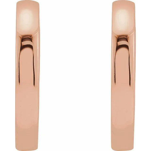 14K Rose Gold 18 mm Hinged Hoop Earring
