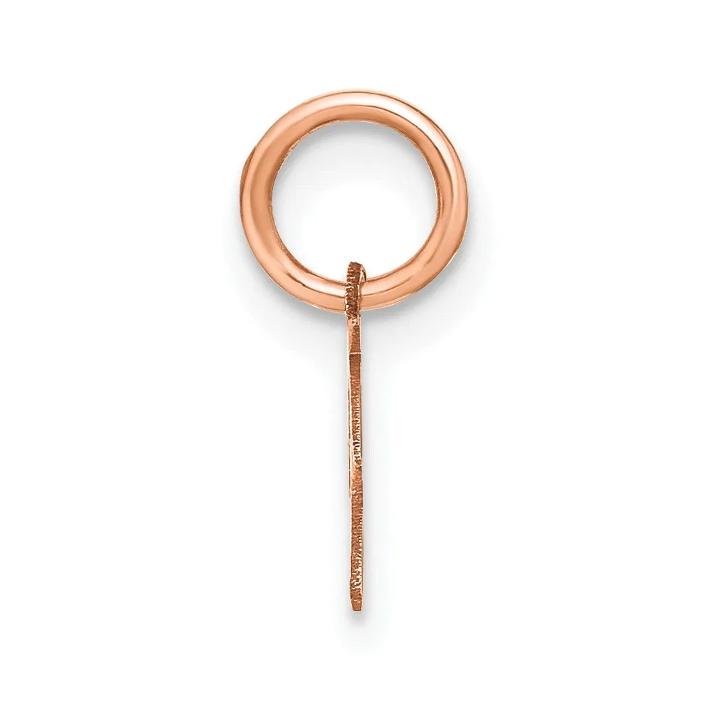 14k Rose Gold Upper case Letter P Initial Charm