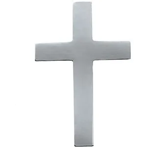 14k White Gold 11x8mm Cross Lapel Pin