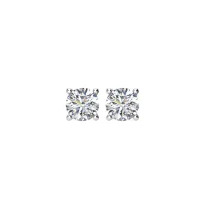 14K White Gold 1/2 CTW Natural Diamond Earrings