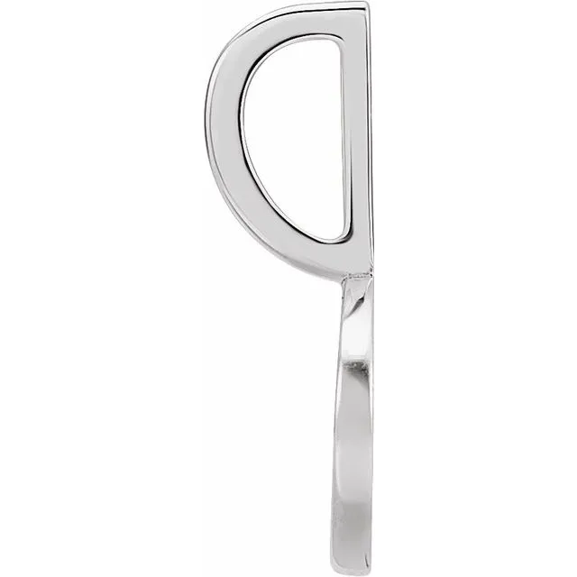 14K White Gold 13.5x12 mm "Nana" Charm/Pendant