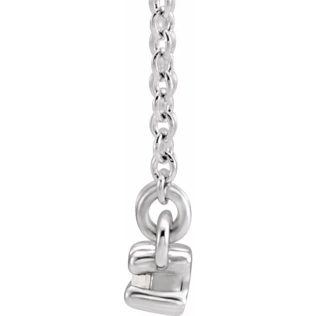 14K White Gold 1/5 CTW Natural Diamond 18" Necklace