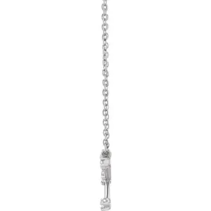 14K White Gold 1/8 CTW Natural Diamond Cancer 16-18" Necklace