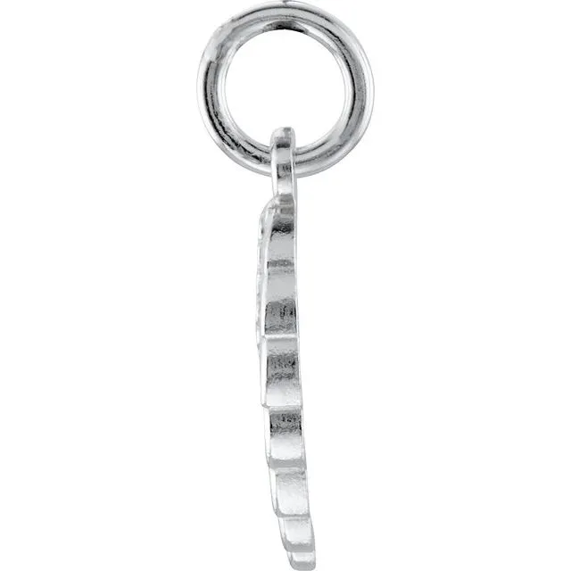 14K White Gold 19.7x5.5 mm Angel Wing Charm