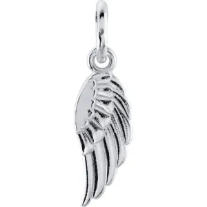 14K White Gold 19.7x5.5 mm Angel Wing Charm
