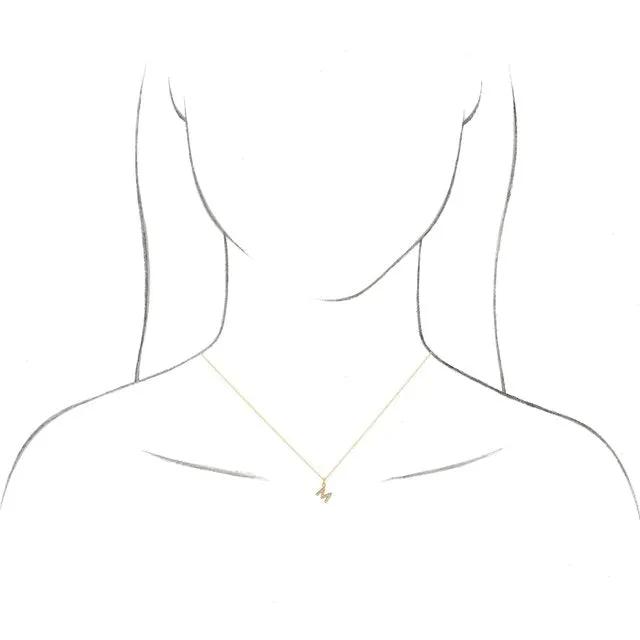 14K Yellow Gold .05 CTW Natural Diamond Petite Initial G 16-18" Necklace