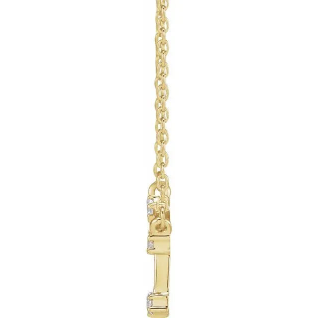 14K Yellow Gold .08 CTW Natural Diamond Aries 16-18" Necklace