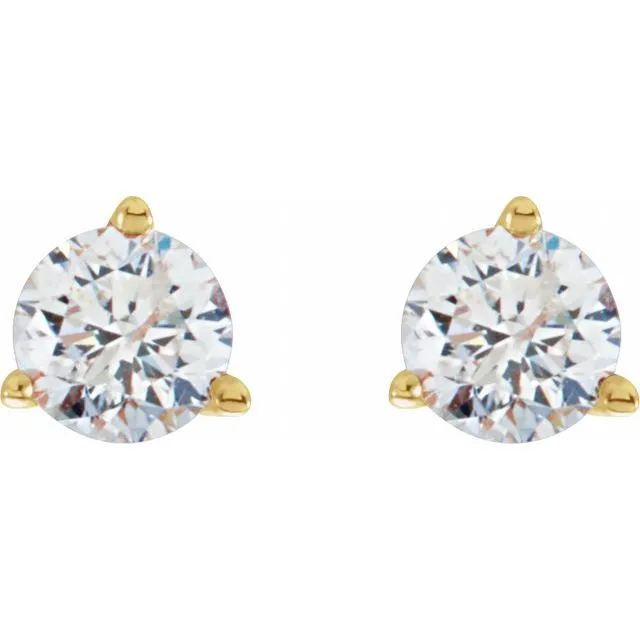 14K Yellow Gold 1/3 CTW Natural Diamond Stud Earrings