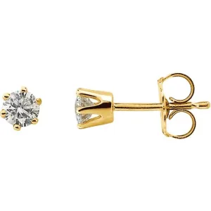 14K Yellow Gold 1/3 CTW Natural Diamond Stud Earrings