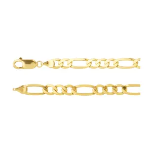 14k Yellow Gold 5.5mm Figaro 7" Chain