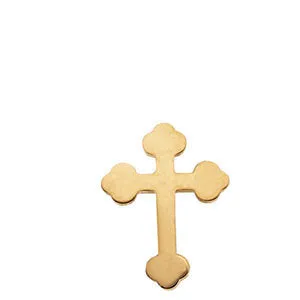 14k Yellow Gold Cross Lapel Pin