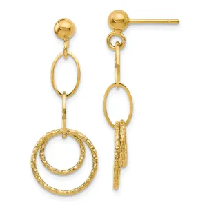 14k Yellow Gold Dangle Earrings
