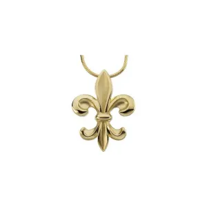 14K Yellow Gold Fleur-de-Lis 18" Necklace