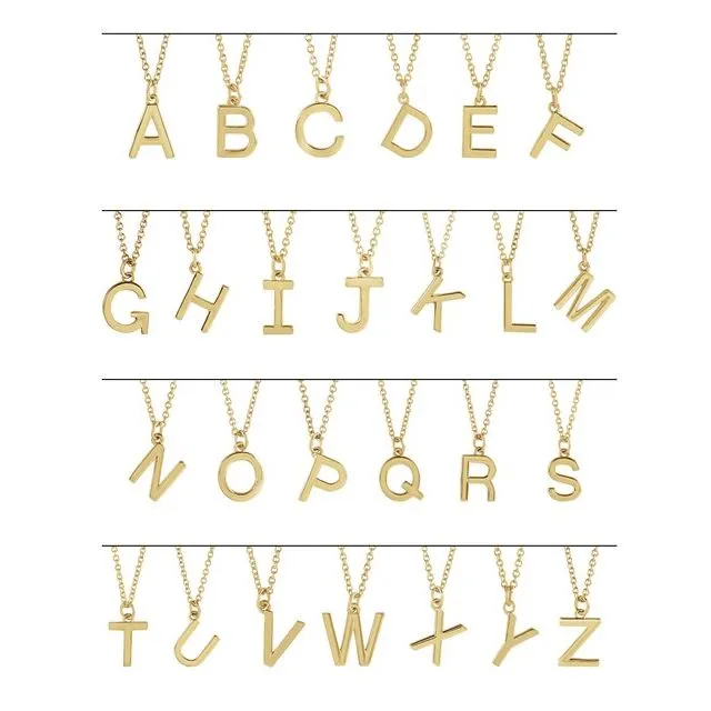 14K Yellow Gold Initial M Dangle 16" Necklace