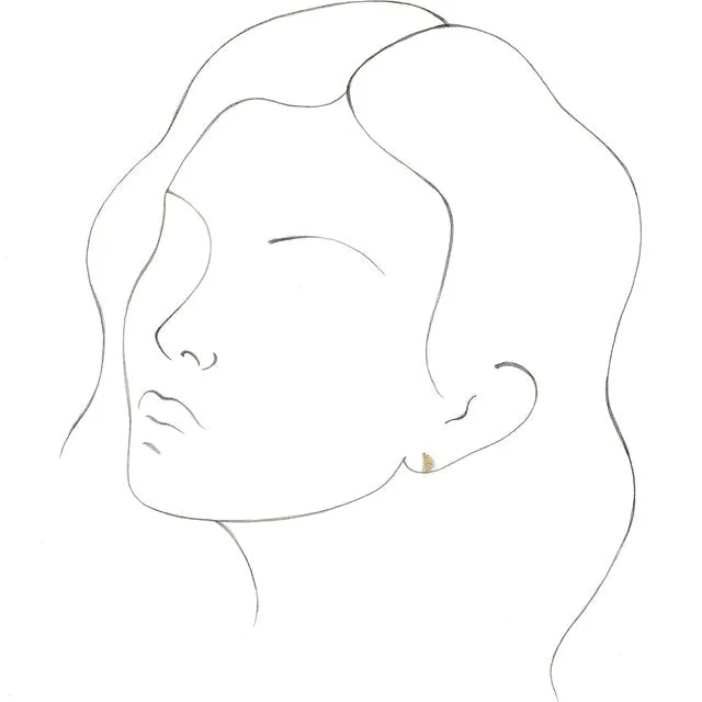 14K Yellow Gold Starburst Earrings