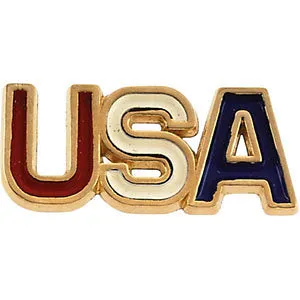 14k Yellow Gold USA Lapel Pin