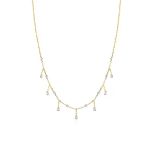 14KT Yellow Gold Sienna Diamond Drop Necklace