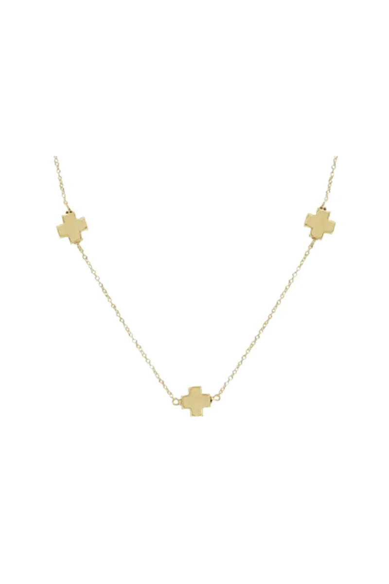 15" Choker Simplicity Chain Gold - Signature Cross Gold