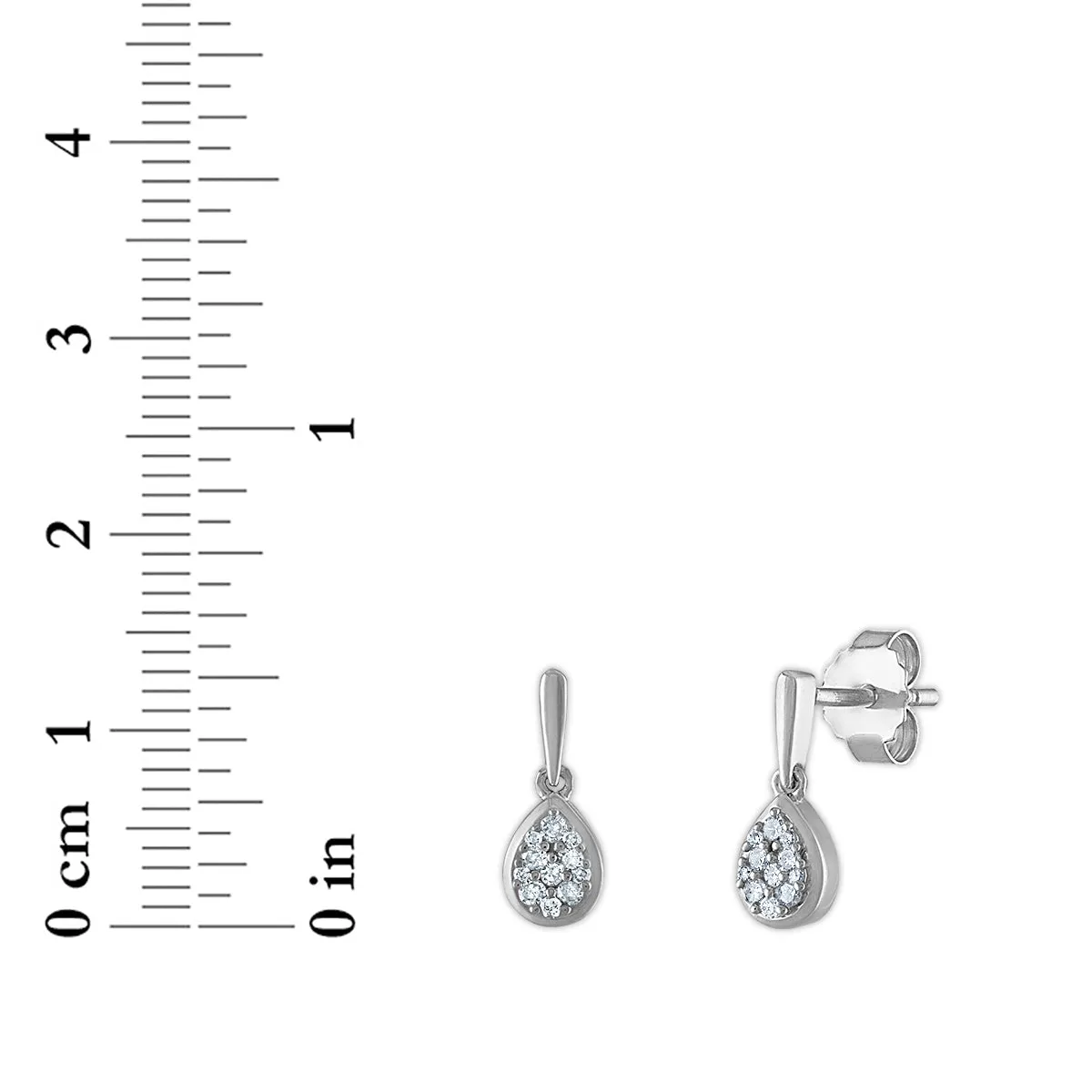 1/6 CTW Natural Diamond Drop & Dangle Earrings in Sterling Silver