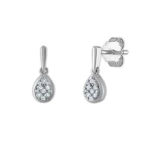 1/6 CTW Natural Diamond Drop & Dangle Earrings in Sterling Silver