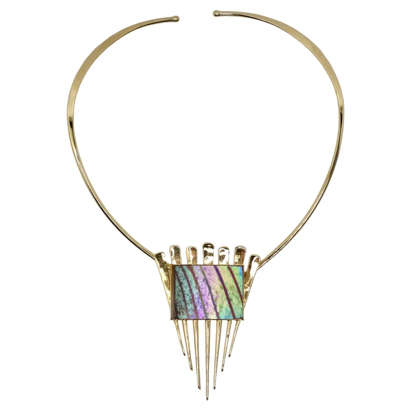 18K Gold Plated Mid Century Choker