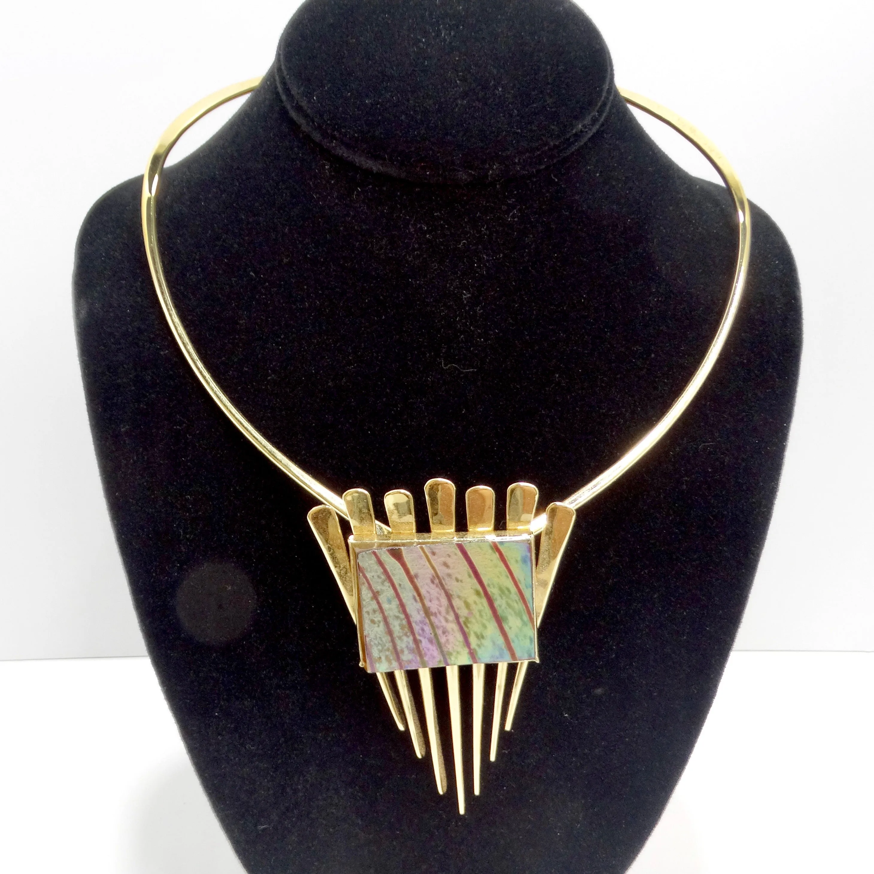 18K Gold Plated Mid Century Choker