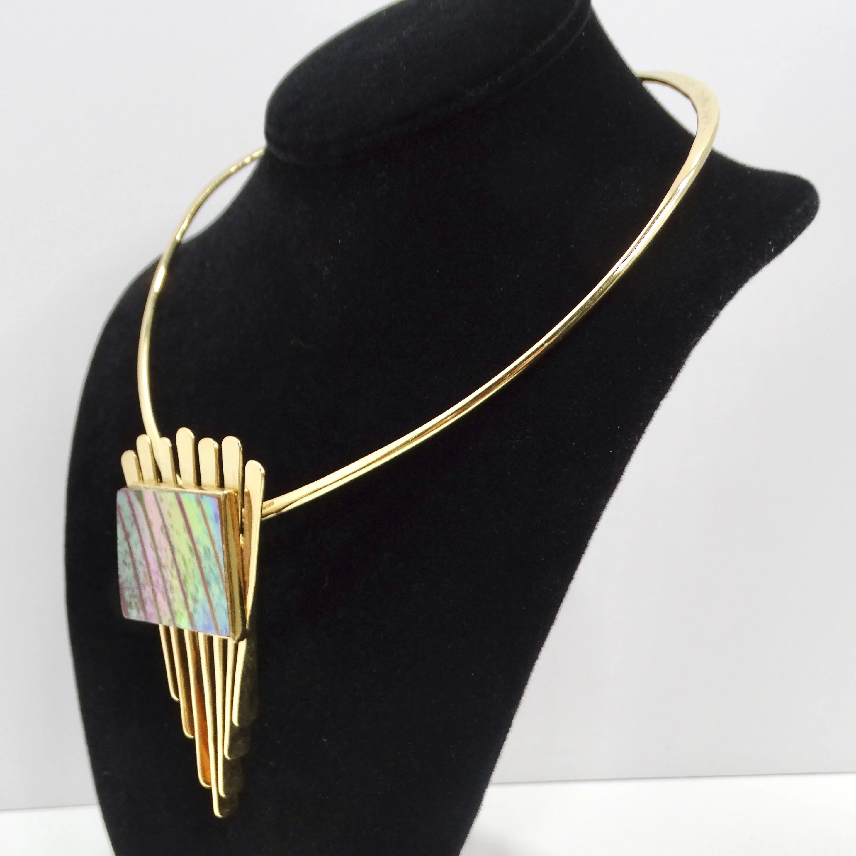 18K Gold Plated Mid Century Choker