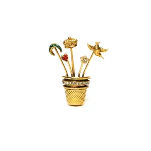 1950's Thimble Brooch by House of Schrager New York