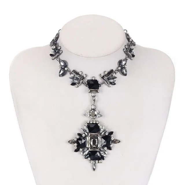 2020 Geometric Chrystal Choker Necklace