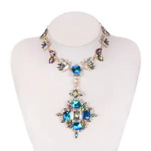 2020 Geometric Chrystal Choker Necklace