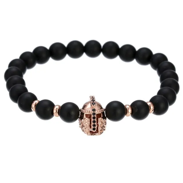 2022 Micro CZ King Crown Charm bracelet, Cooper Beads Bangle Unisex