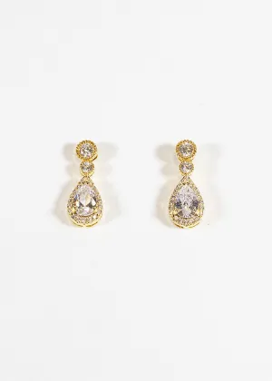 2709 Gold Tear Drop Earrings