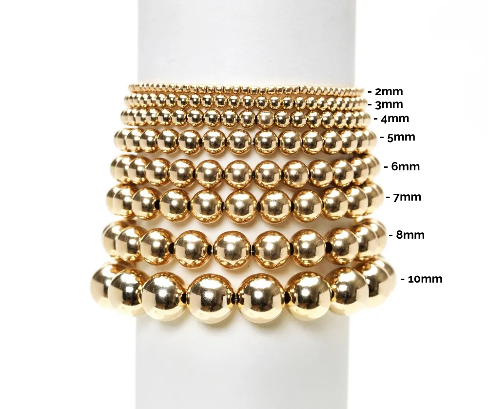 2mm Yellow Gold Filled Bracelet with Sunrise Ombré Gold Pattern