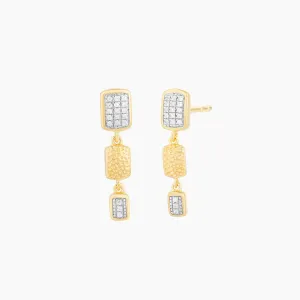 3 Step Rectangle Earrings