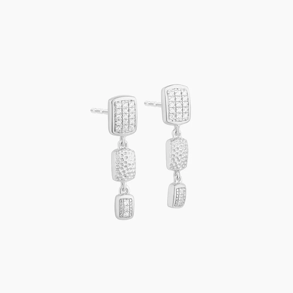 3 Step Rectangle Earrings