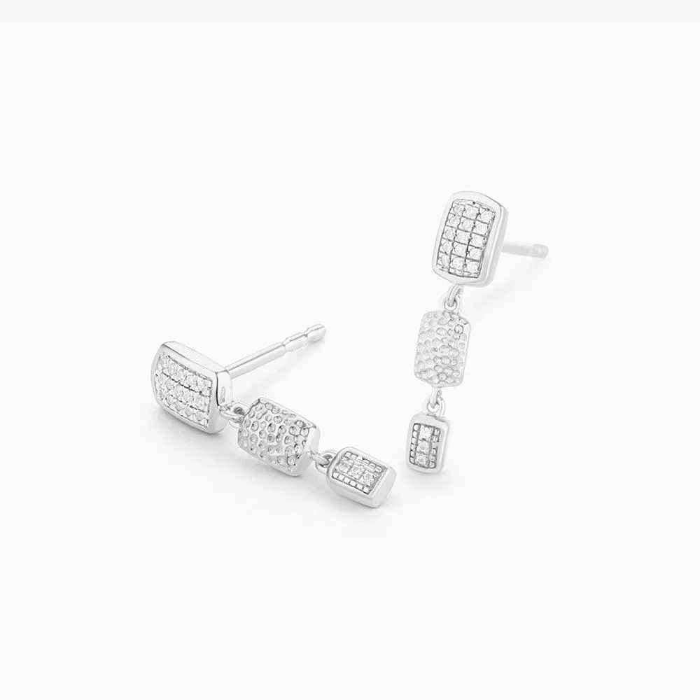 3 Step Rectangle Earrings