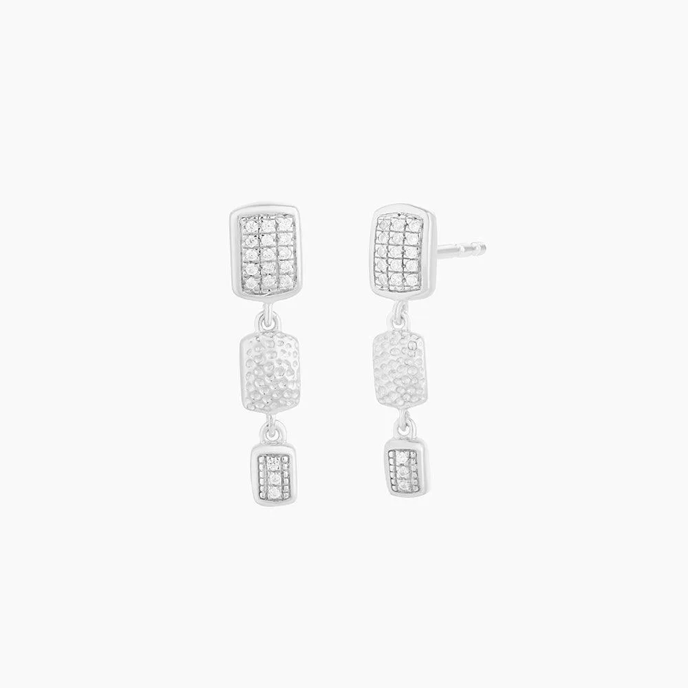 3 Step Rectangle Earrings