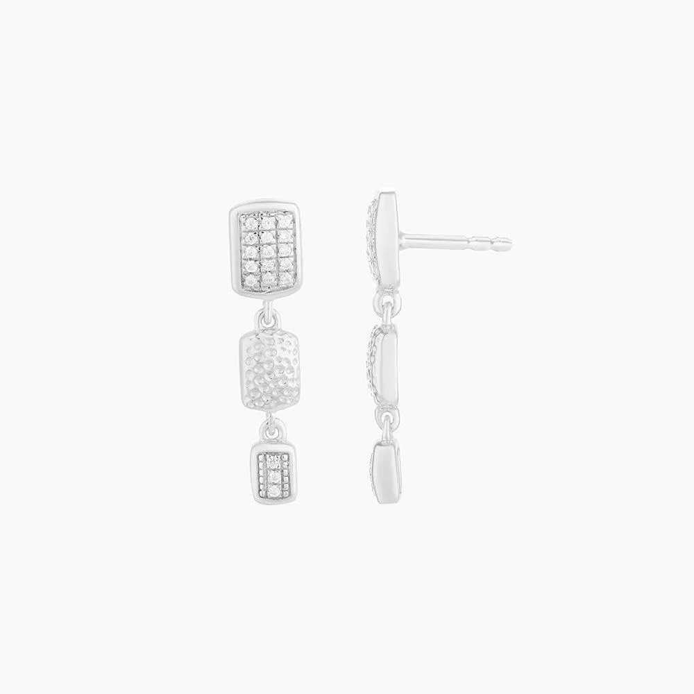 3 Step Rectangle Earrings