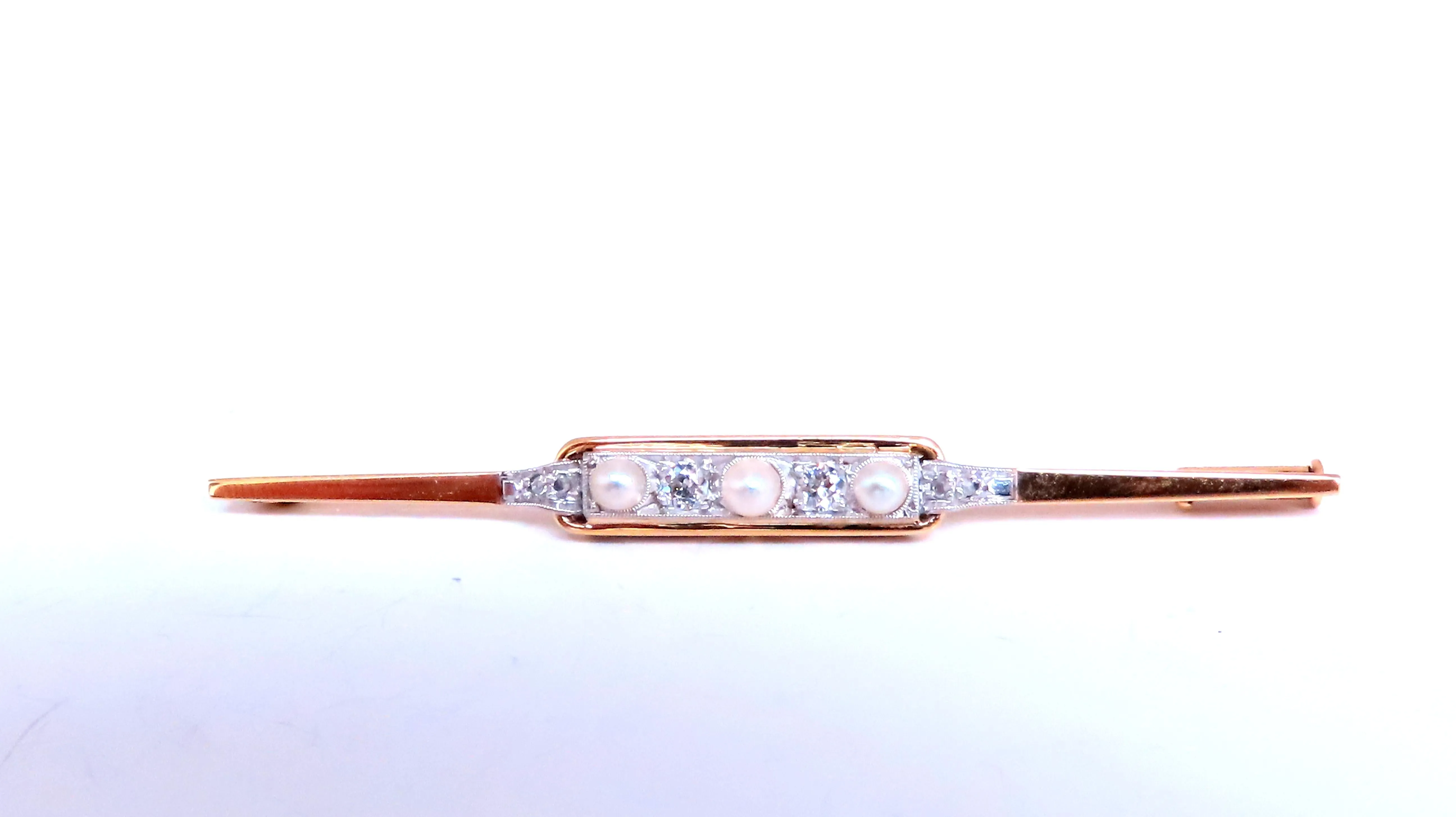 3mm Freshwater Pearl Pin Vintage 14kt 12567