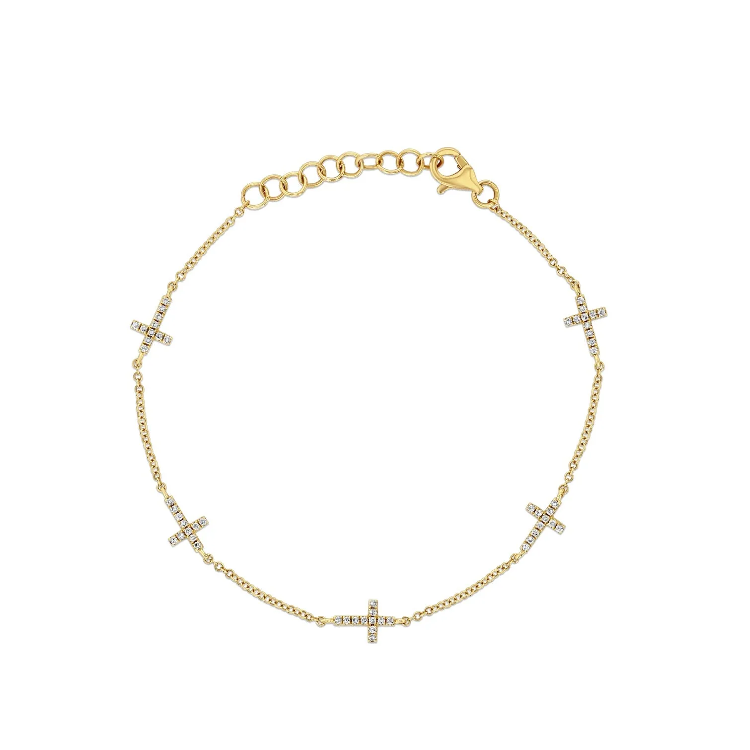 5 Cross Diamond Bracelet